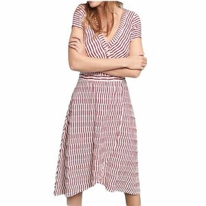 Anthropologie Maeve Paladino Dress Red Stripe